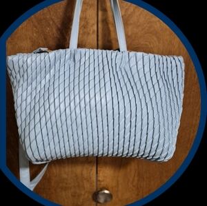 Expressions NYC 'Smocked' 100% Vegan Leather Tote w/Detachable Crossbody Strap